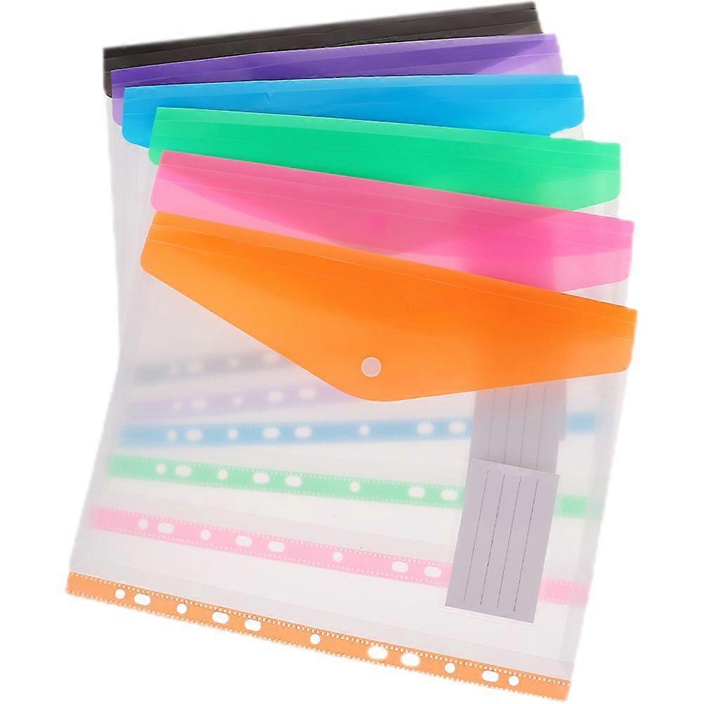 6Pcs Notebook Refill Pouches Multi-use File Pouches Loose-Leaf Book Document Bags