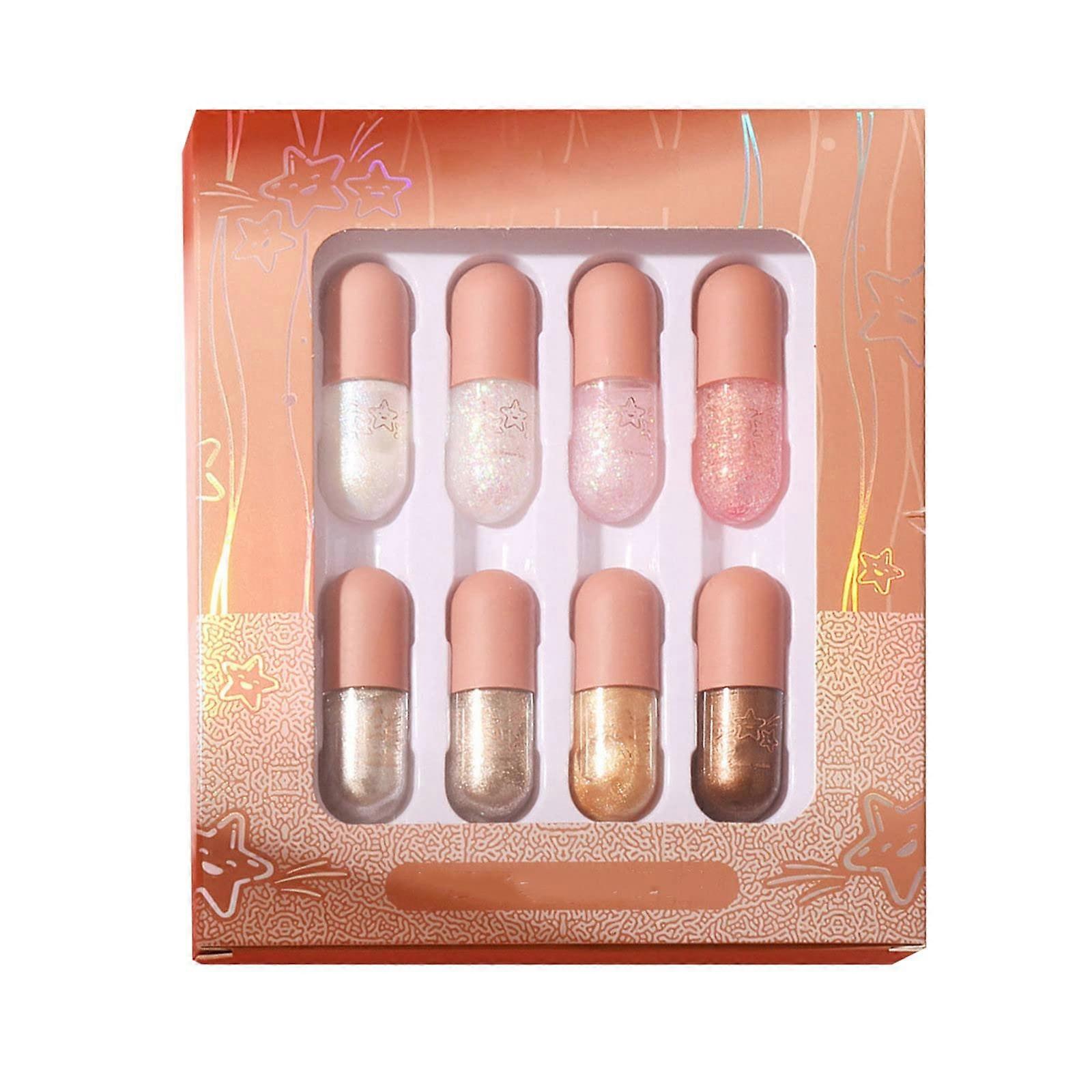 Liquid Glitter Eyeshadow Highlighter Long Lasting Shimmer Korean Quick Dry with Sponge Applicator 5ml