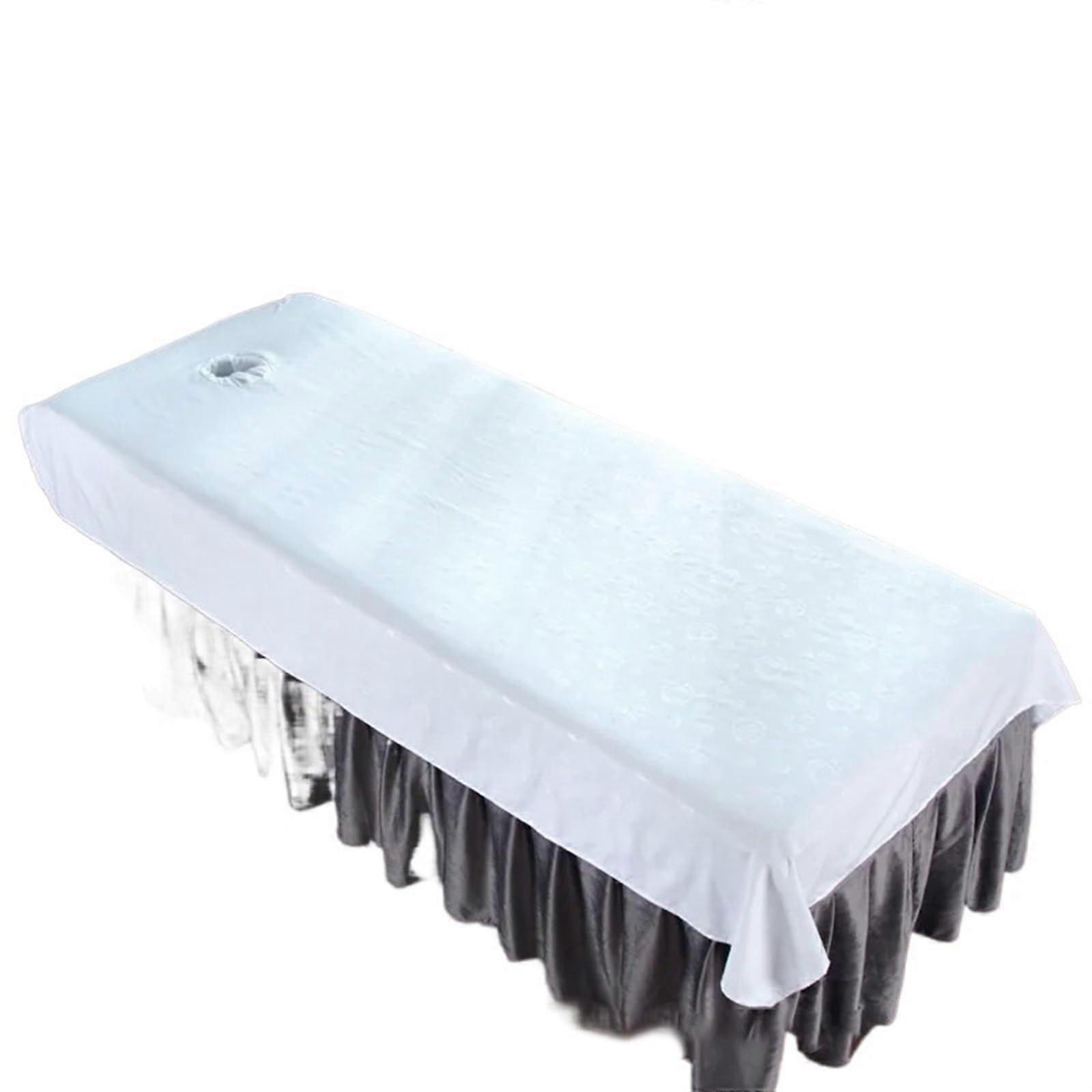 Waterproof Massage Bed Sheet with Face Hole, Soft Breathable Spa Bed Cover Rose Pattern Washable