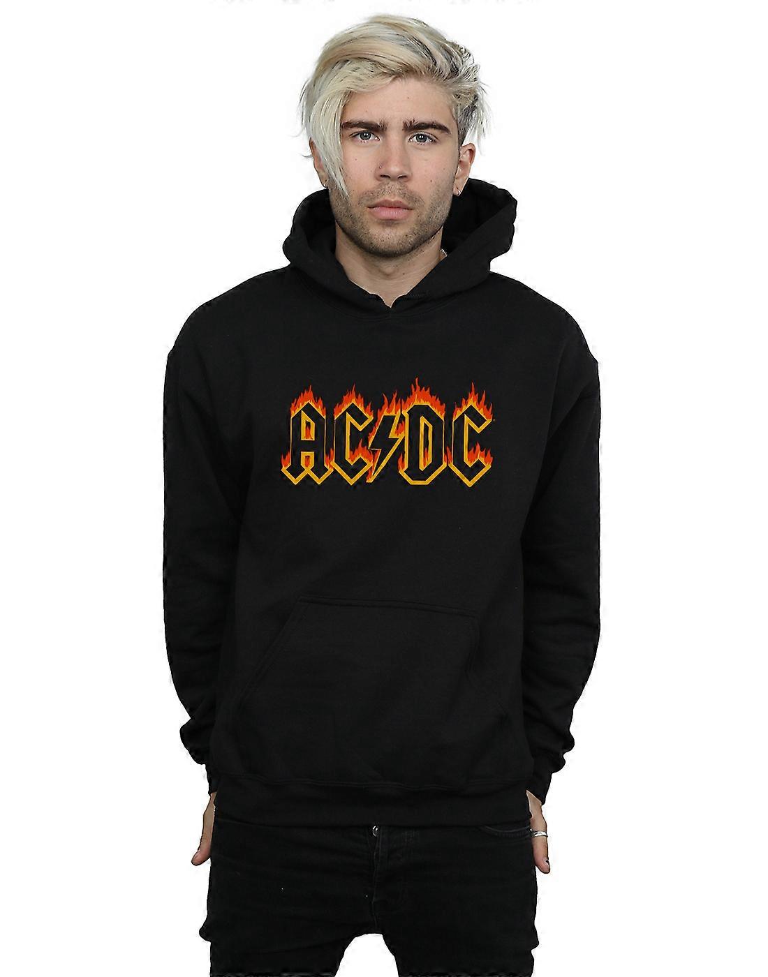 AC/ DC menn's Flames Logo Hettegenser
