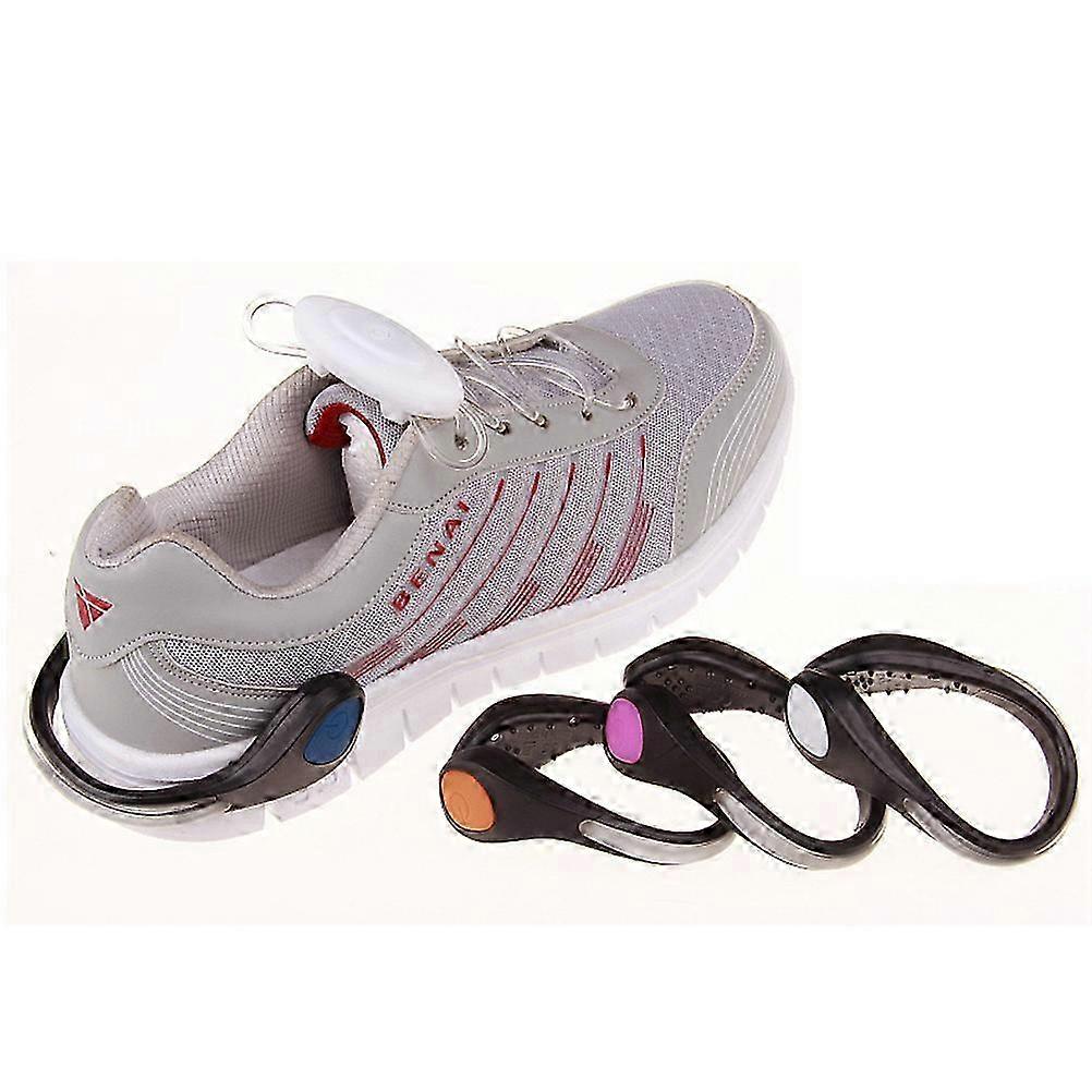 LED Shoe Light Clips for Night Running with Bright Blue LED 2 Pcs Plastic