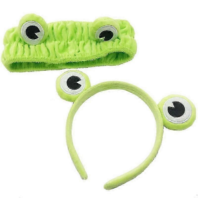 women frog makeup headband 2 pack wide brim elastic loop