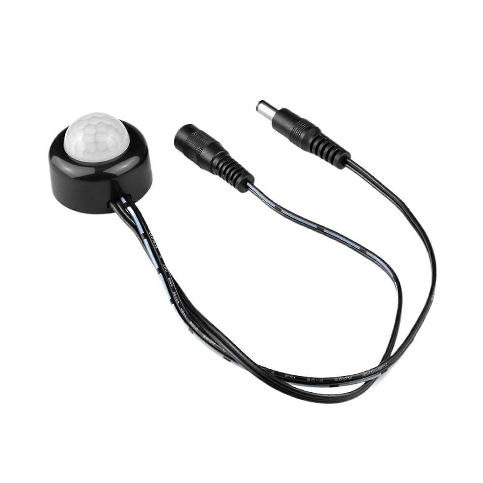 PIR Motion Sensor Switch 12V24V Automatic Infrared Detector for LED Strip Lights Black Body