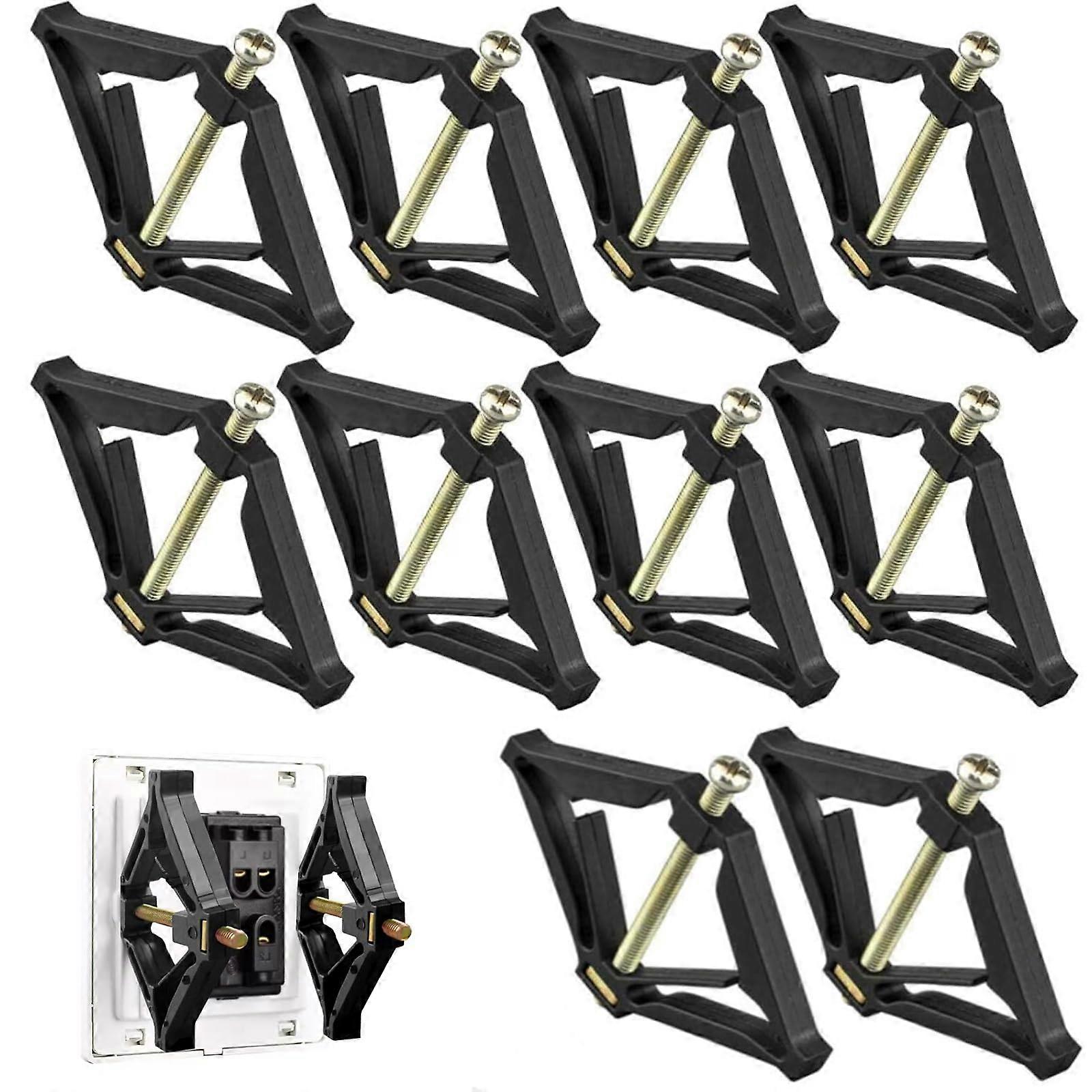 10Pcs Wall Switch Box  Tool with Durable Steel Frame for 86mm Outlet Back Box Fix Clamp