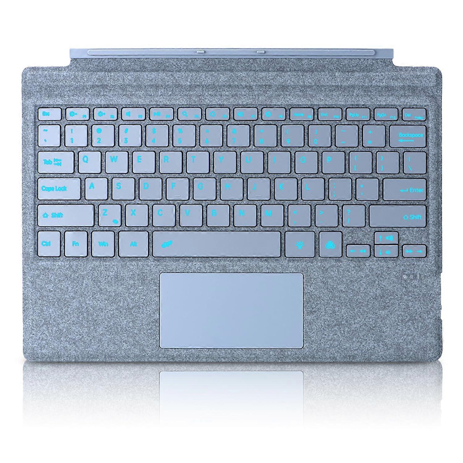 Bluetooth Keyboard with Touchpad, 7Color Backlit, Magnetic, TypeC, for Surface Pro 7 6 5 4 3