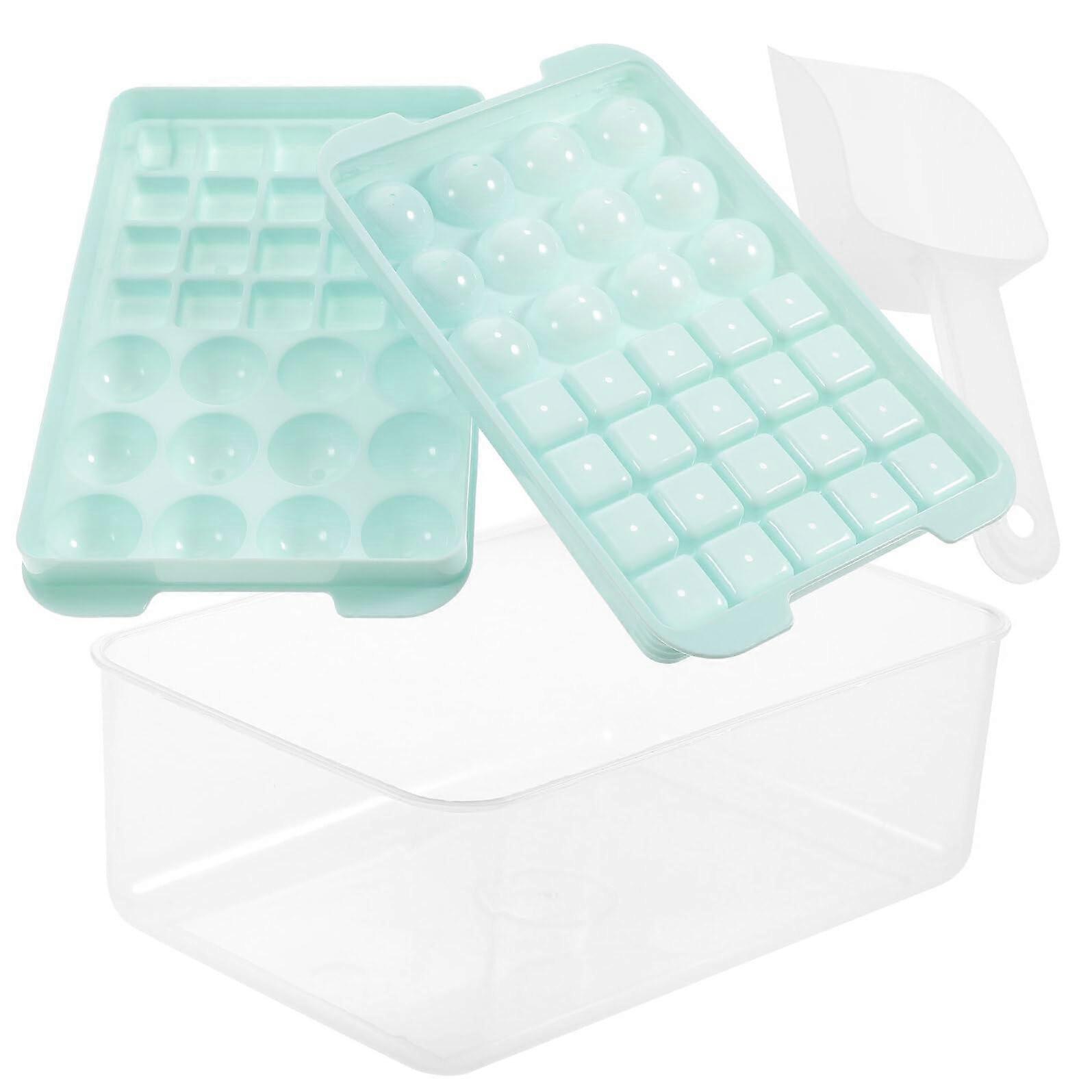 Large Capacity Ice Ball Maker Tray with Quick Release and Lid for Home Kitchen 2pcs Set