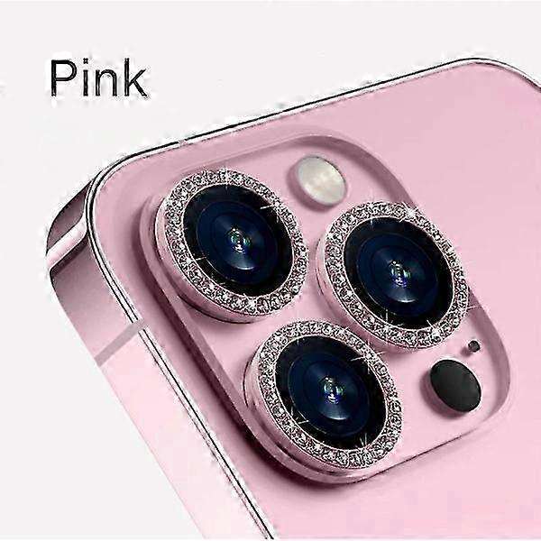 iPhone 11-15 Pro Max/Mini Camera Lens Protector, 9H Tempered Glass with Metal Ring