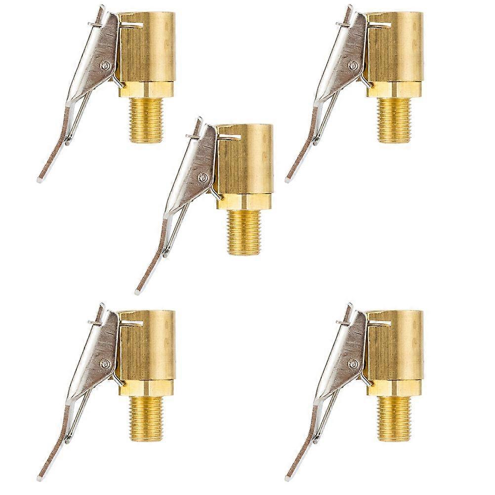5pcs Practical Car Thread Air Chuck Brass Quick Change Inflatable Chuck