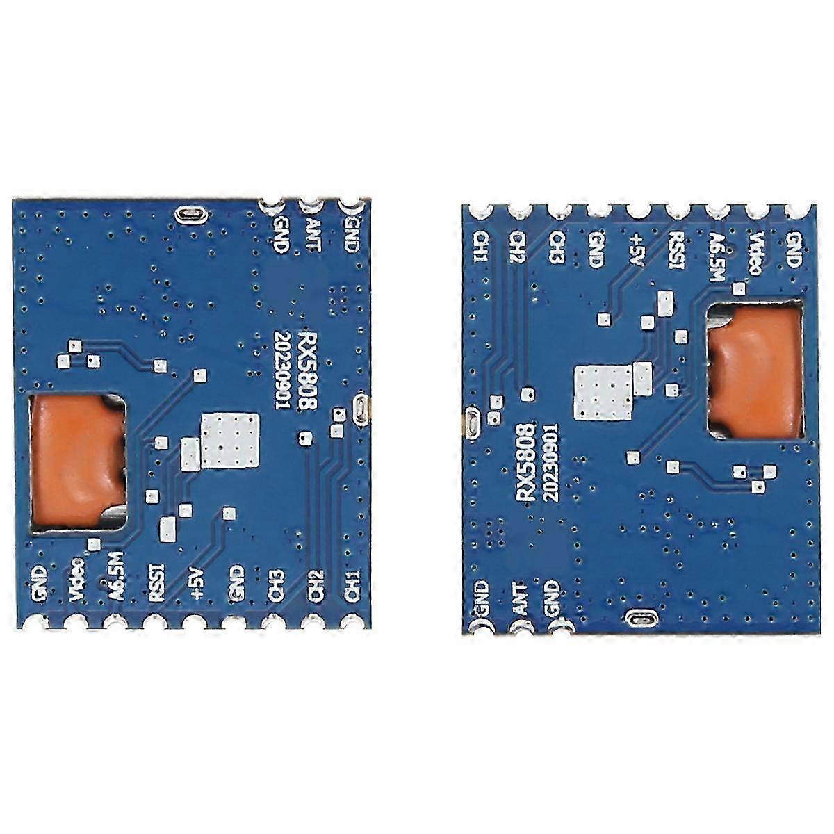 2Pcs Wireless Audio Video Receiver Module with Frequency Phase Lock and Analog AV Signal Output