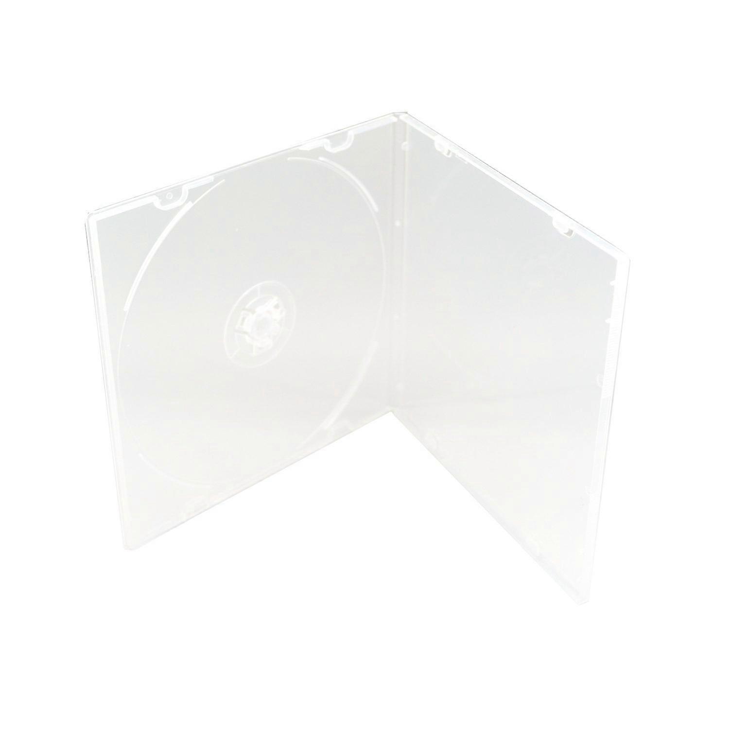 Slim Clear 5.2mm CD Cases for Durable Disc Protection, Single PP Plastic, 200 Pack