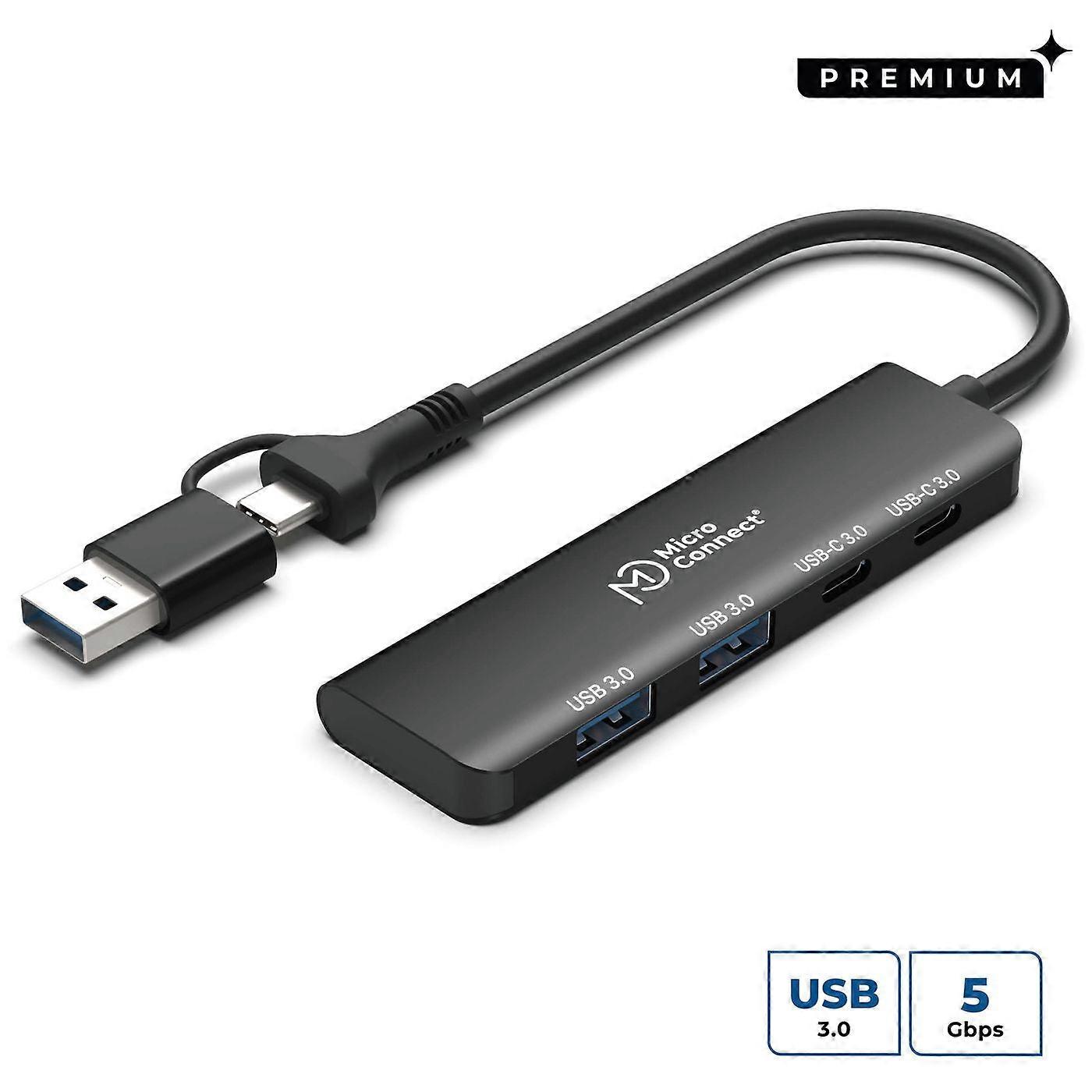 USB-A en 2x USB-C