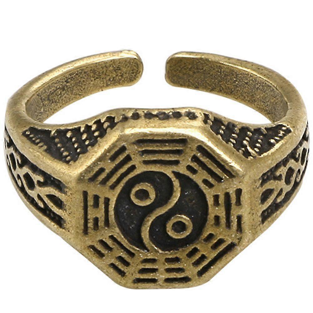 Taoism Ring Adjustable Open Ring Statement Finger Ring Chinese Costume Accessory
