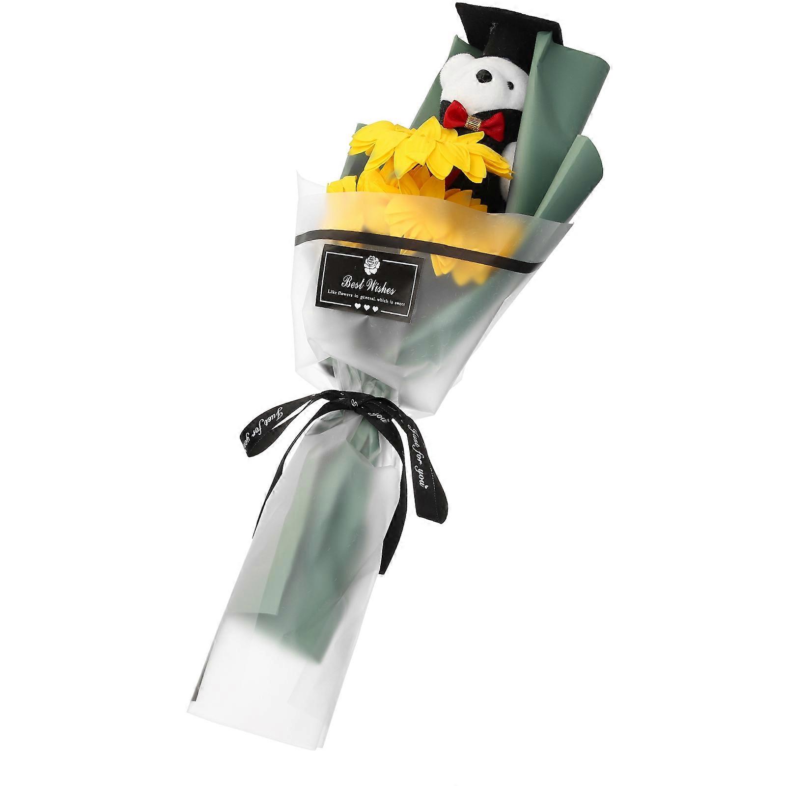 Grad Bear Bouquet Assorted Color PP Cotton Material Bear Shape 1Pack