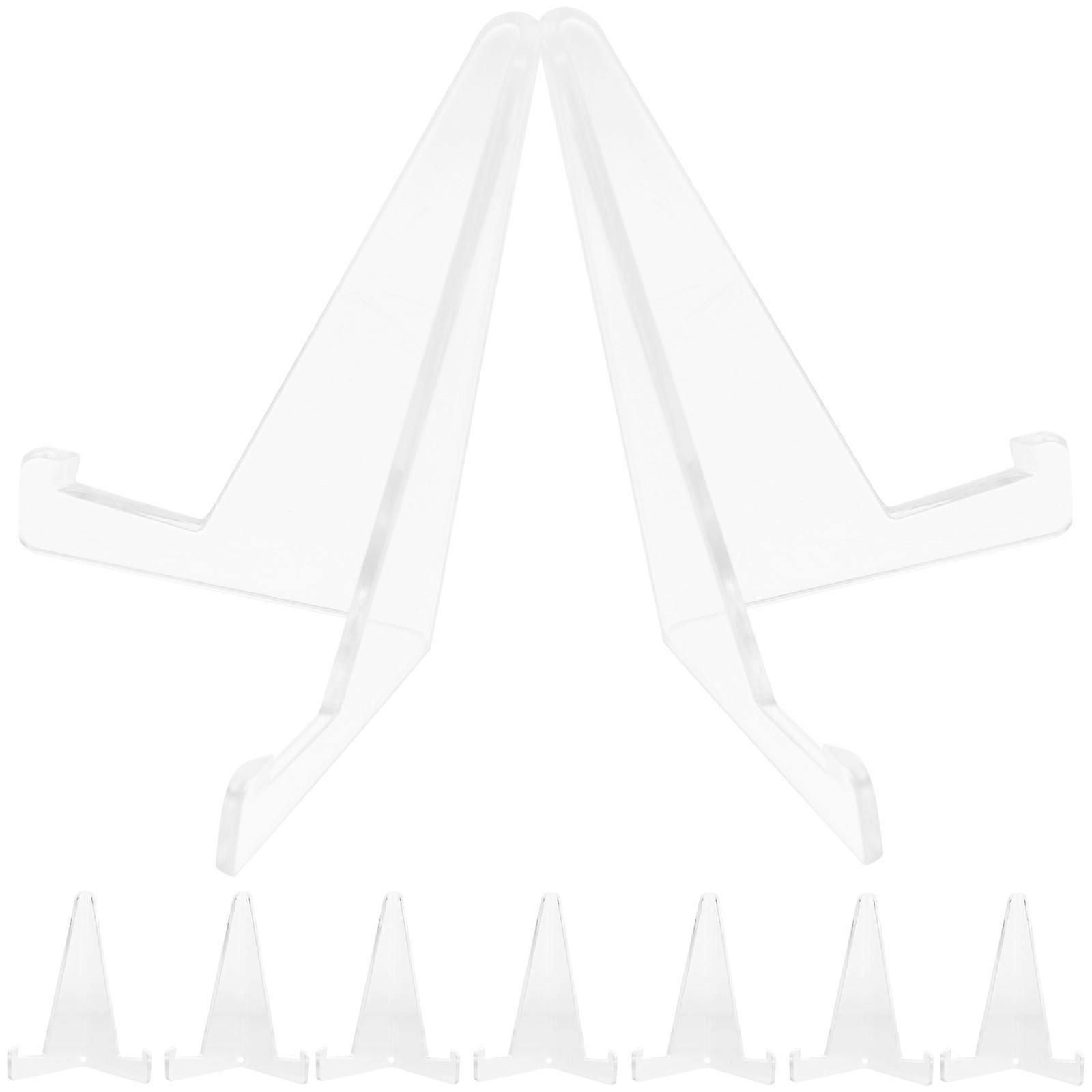 Acrylic Easel Stand for Display with 22Pcs Clear Plate Display Holders