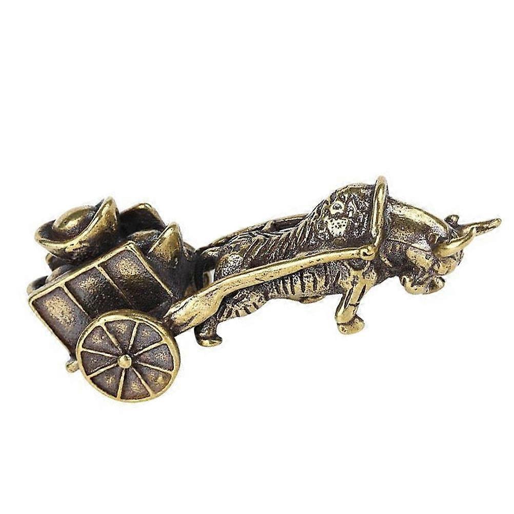 Retro Handmade Adornment Pulling Cart Model for Decor 1Pcs Desktop Decoration