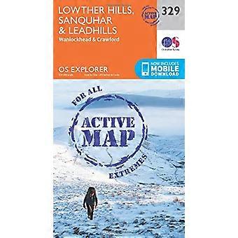 OS Explorer Karte aktiv (329) Lowther Hills, Sanquhar und Leadhills (OS Explorer aktive Karte)