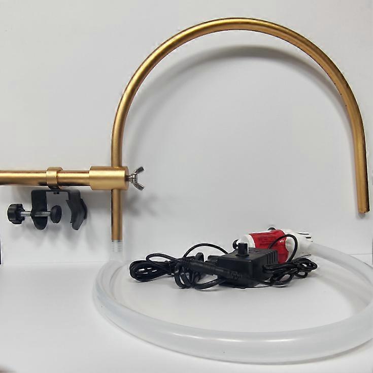 34.5cm Portable Salon Waterfall Spa Frame with Pump (Gold)