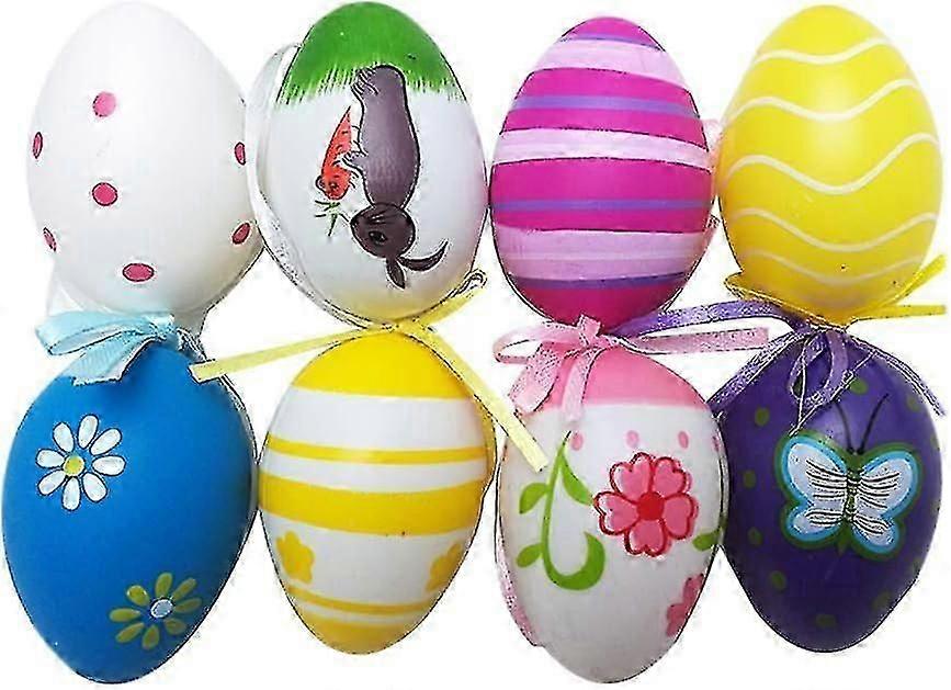 12pcs Easter Egg Decorating Easter Eggs Pendant Easter Egg Hanging Easter Hanging Decorations - ya