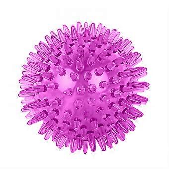 Hondenballen voor honden die graag kauwen, extra dik piepspeelgoed voor honden, veilige en interactieve hondenbal, paars, 5 cm