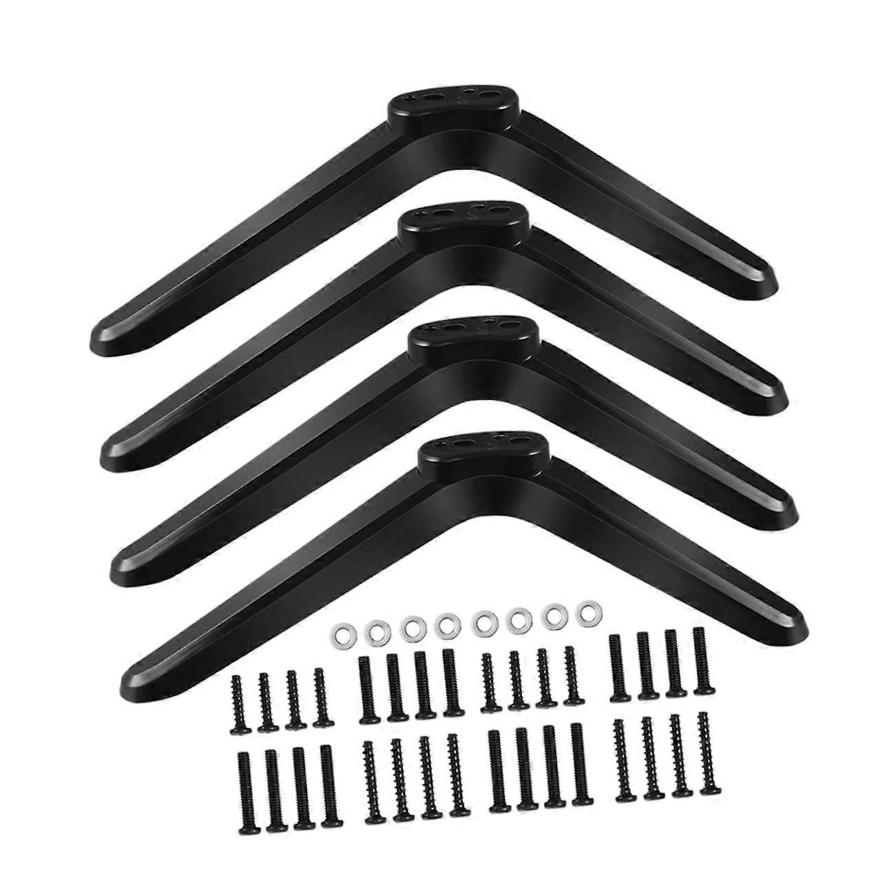 Universal Tabletop TV Stand Mount Brackets for Flat Screen TVs Secure Stable Support with Screws