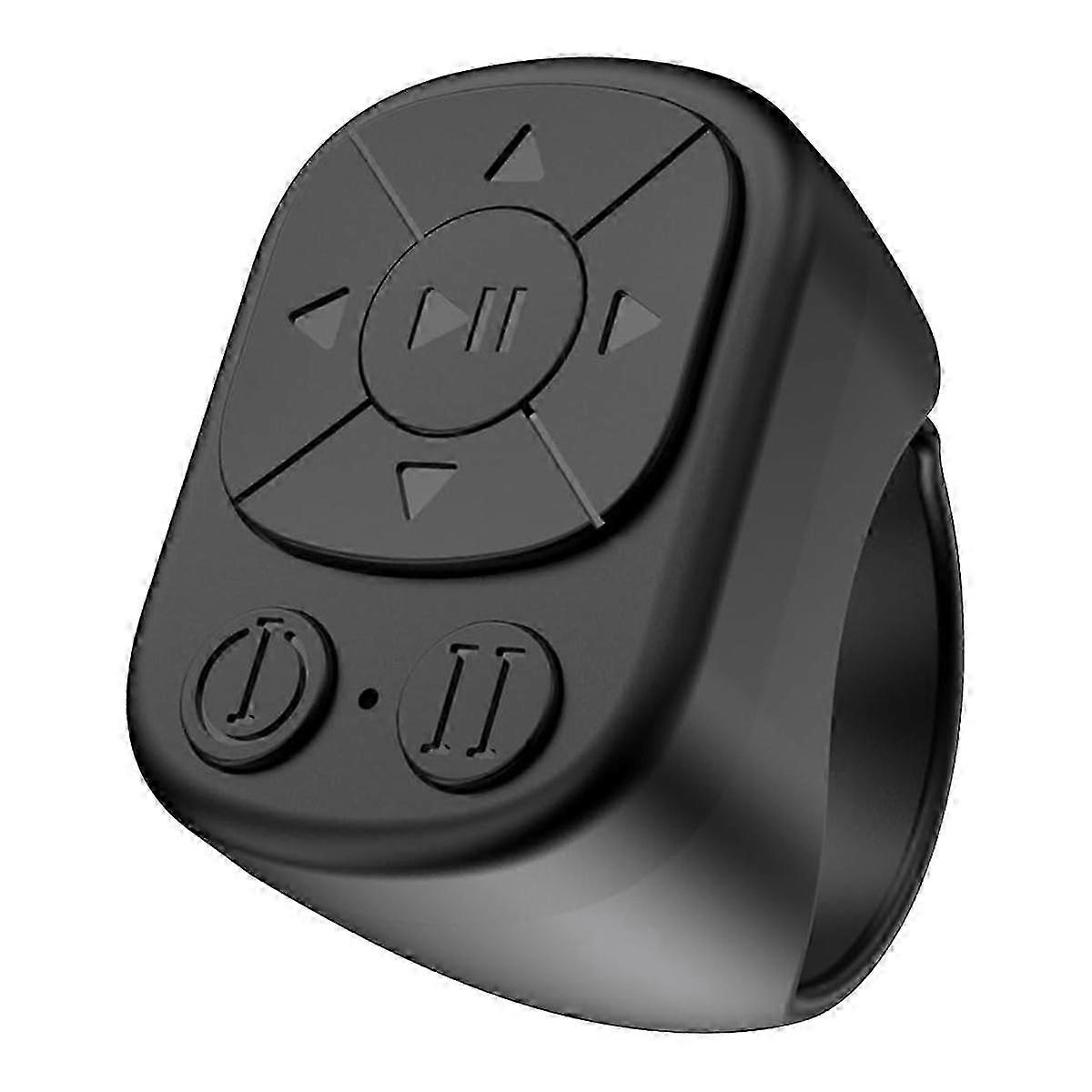 Scrolling Ring Remote Control for TikTok,Bluetooth Page Turner Black