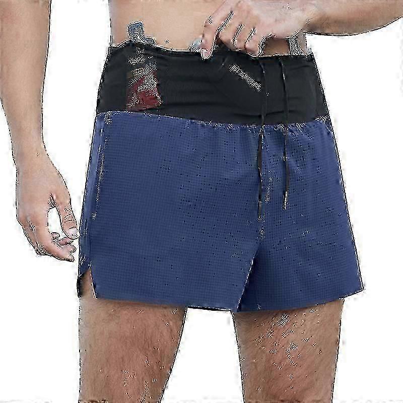 Men's quick-drying marathon running 2-in-1 training shorts with multiple pockets