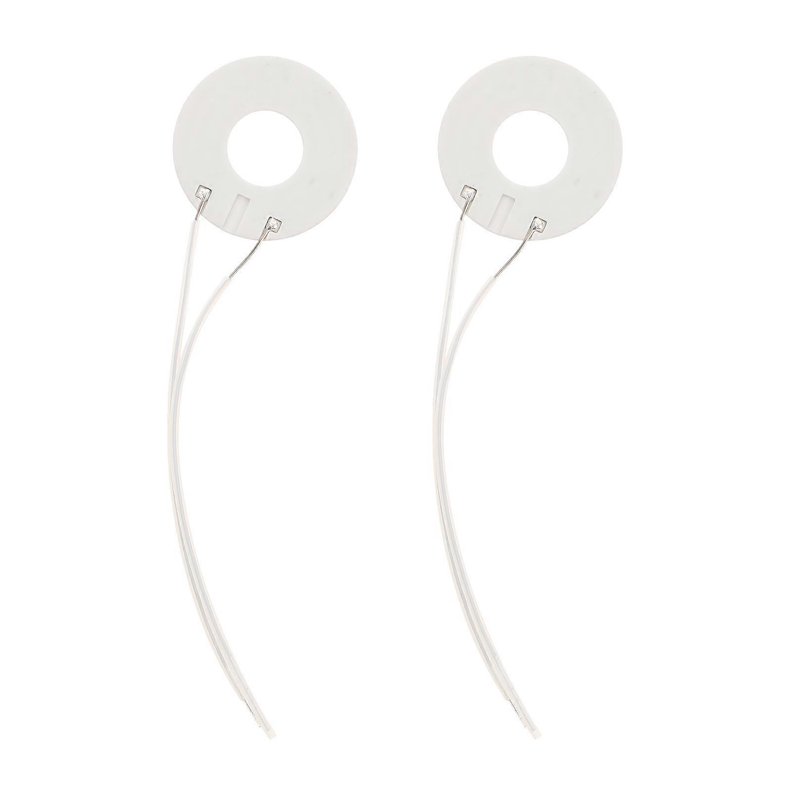 White Ceramic Heating Coil Replacement Electric Heating Ring for Hairdressing 2Pcs Set