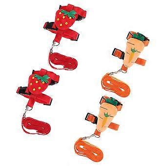 Pet Harness Adjustable Bunny Rabbit Leash Set for Small Pets 4Pcs Assorted Color