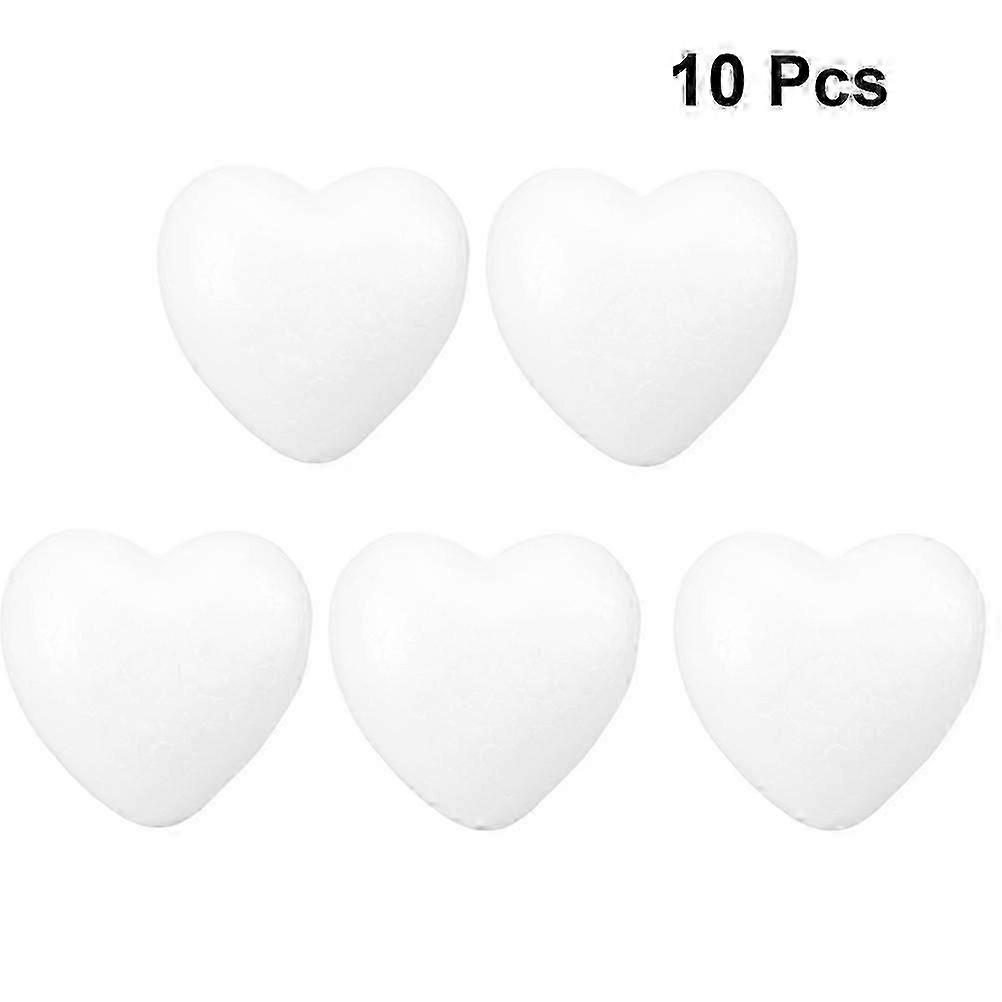 White Solid Heart Model compatible with Decoration 10Pcs Wedding DIY Craft Ornaments