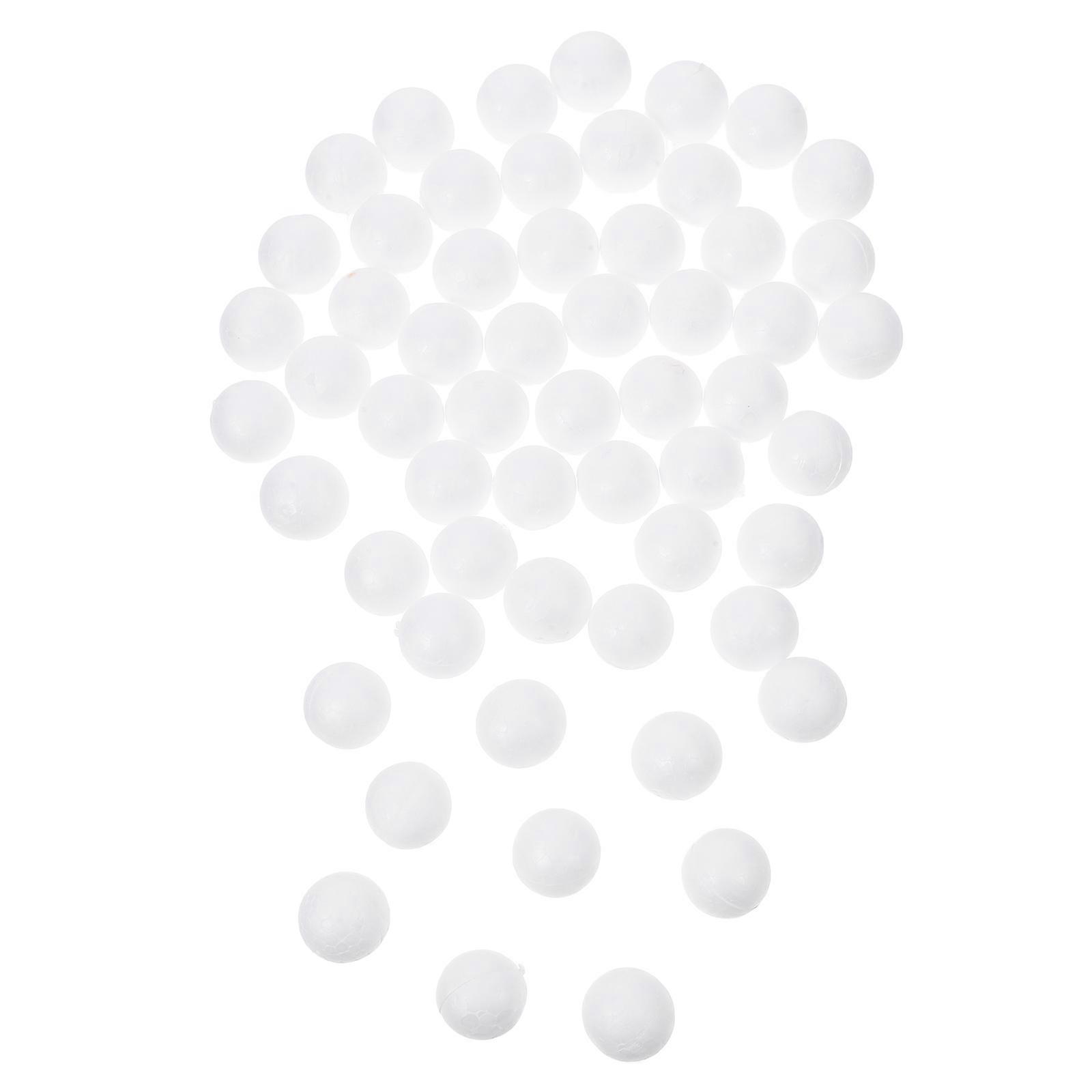 Polystyrene Balls Solid Round Spheres for Craft 50Pcs White DIY Stuff