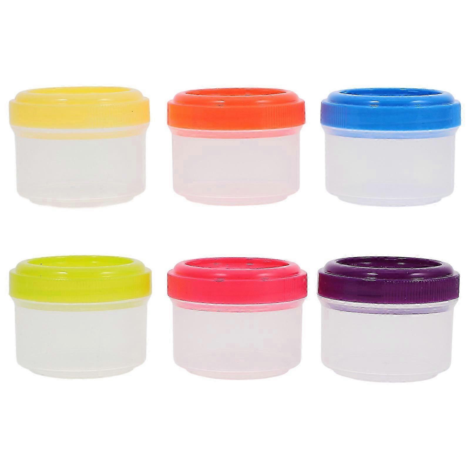 Mini PP Condiment Containers 35ml Assorted Color 6Pcs