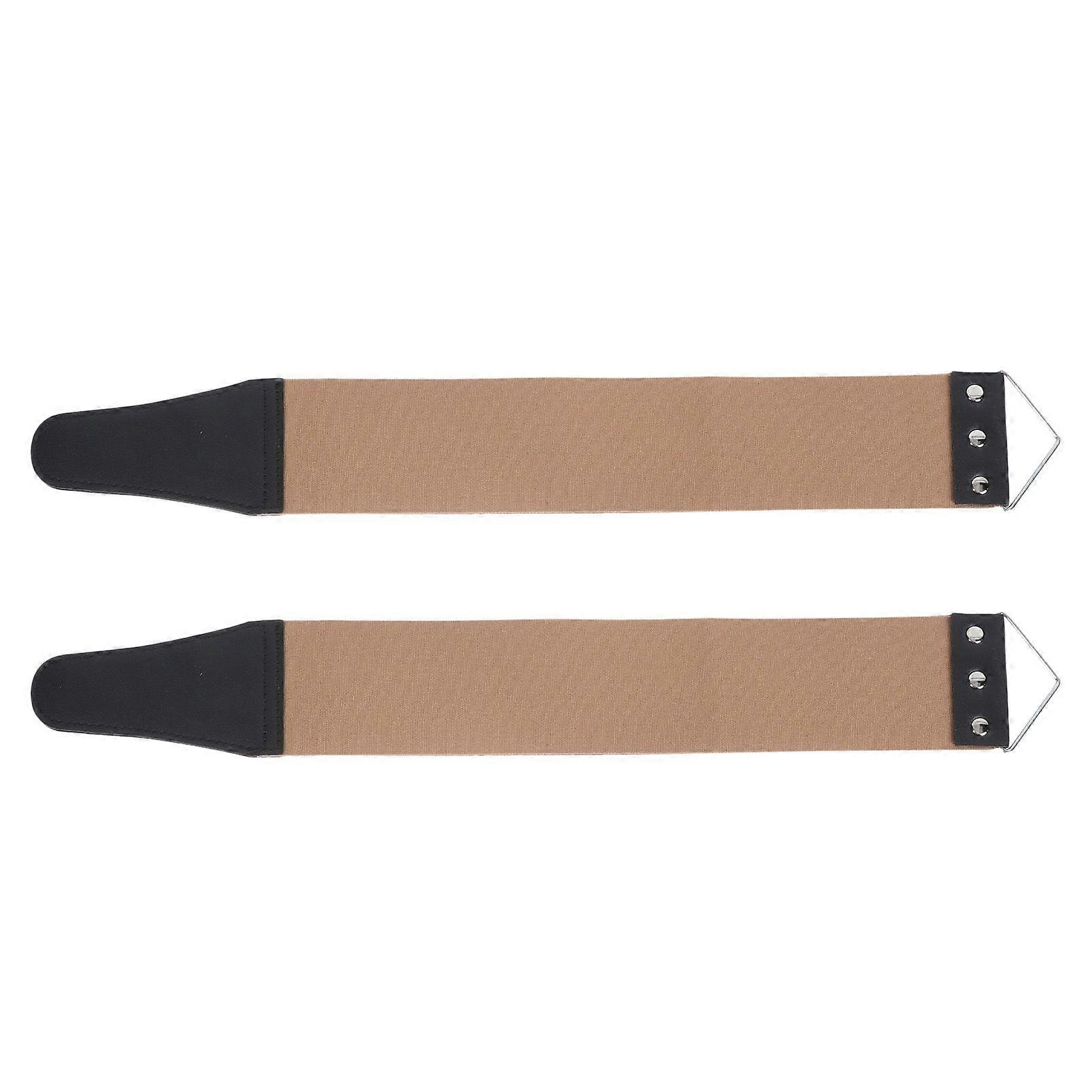 2pcs Razor Sharpening Strops Home Use Dual-sided Razor Strops Sharpening Straps