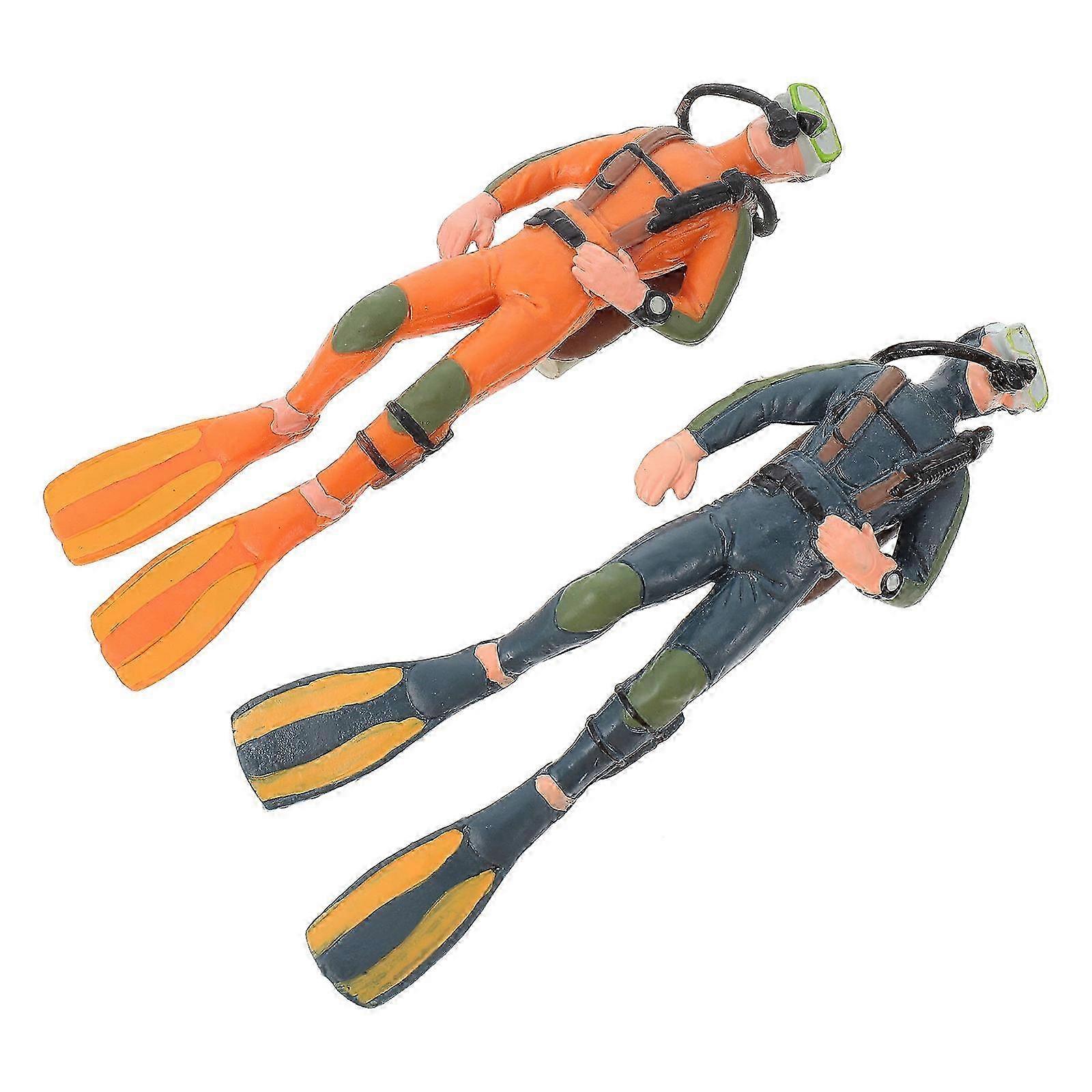 Landscape Ornament Diver Model compatible with Decor 4Pc