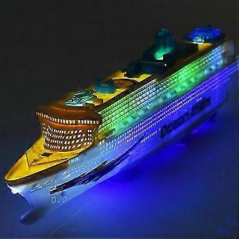 Lighting Music Cruise Ship General Toy Boat Model Electric Toy Children's Toy Boat S07