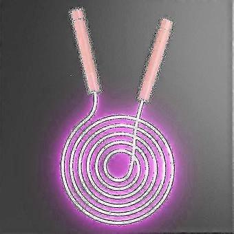 LED Adjustable Skipping Rope with Light, 2.8m Jump Rope for Adults & Kids Fitness