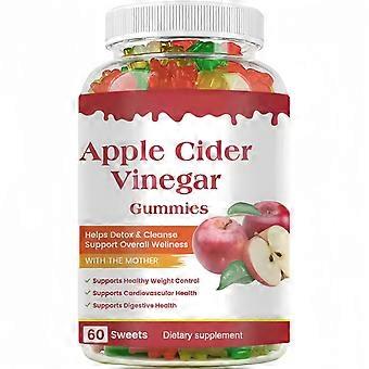Géis nutricionais e mastigáveis ​​de maçã Ci/der Vine/gar 60 unidades
