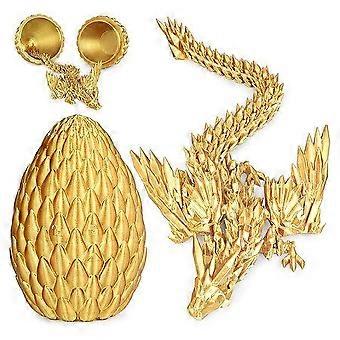 3D Printed Dragon Egg with Articulated Dragon Inside - Collectible Fidget Toy for Kids & Adults - Perfect Gift!