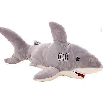 Ausgestopftes Hai Tier Plüschtier 16 Zoll lang Großes Weißes Tier Ausgestopfte Plüschtiere Super Weiche Niedliche Kuschelkissen Kissen Zeug Puppen Geschenke für Kinder K