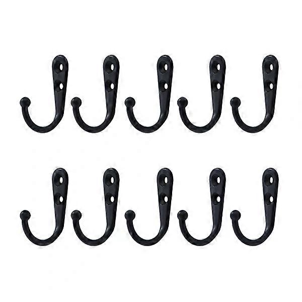 Wall hooks with screws, 10-pack