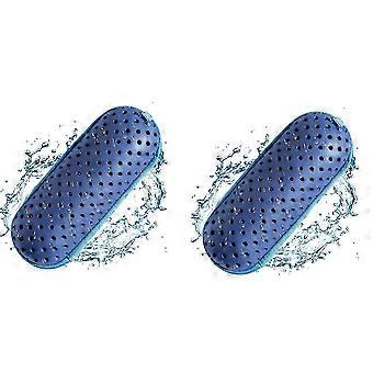 Dark Blue Swimming Goggle Case, Goggle Protection Case with Clip, Drainage Hole, Zippered Goggles Case