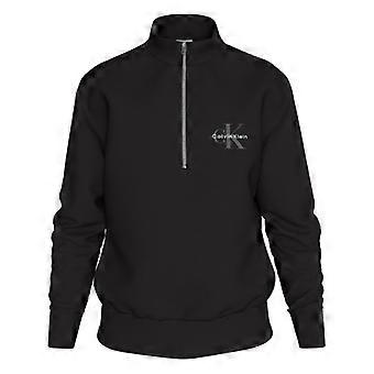 Calvin Klein Mens Monogram Quarter Zip Sweatshirt