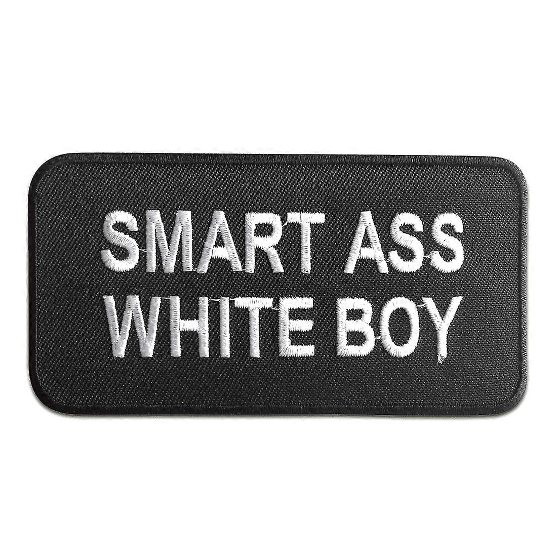 Patch Smart Ass White Boy black 10,5x5,4cm Patch Iron on patch