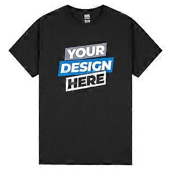 Personalised Customised Mens Custom Printed T-shirt Logo Text Printing Black Tee