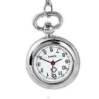 Metal Nurse Watch Brooch Health Care Nurse Doctor Paramedic Medical Brooch Fob Watch Women Fashion Watch Silver