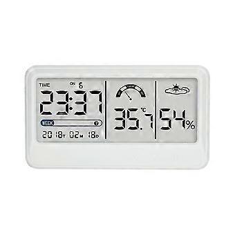 Digitale hygrometer elektronische temperatuur- en vochtigheidsmeter met LCD-tijd- en datumweergave