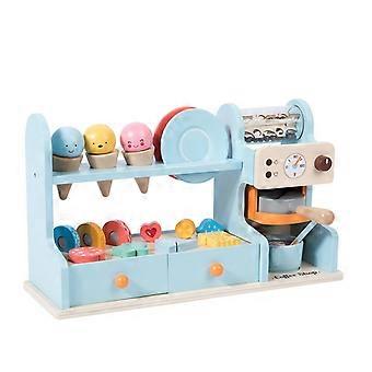 Ice Cream Shop Playset Tabletop Ice Cream Counter Playset Imaginative Wooden