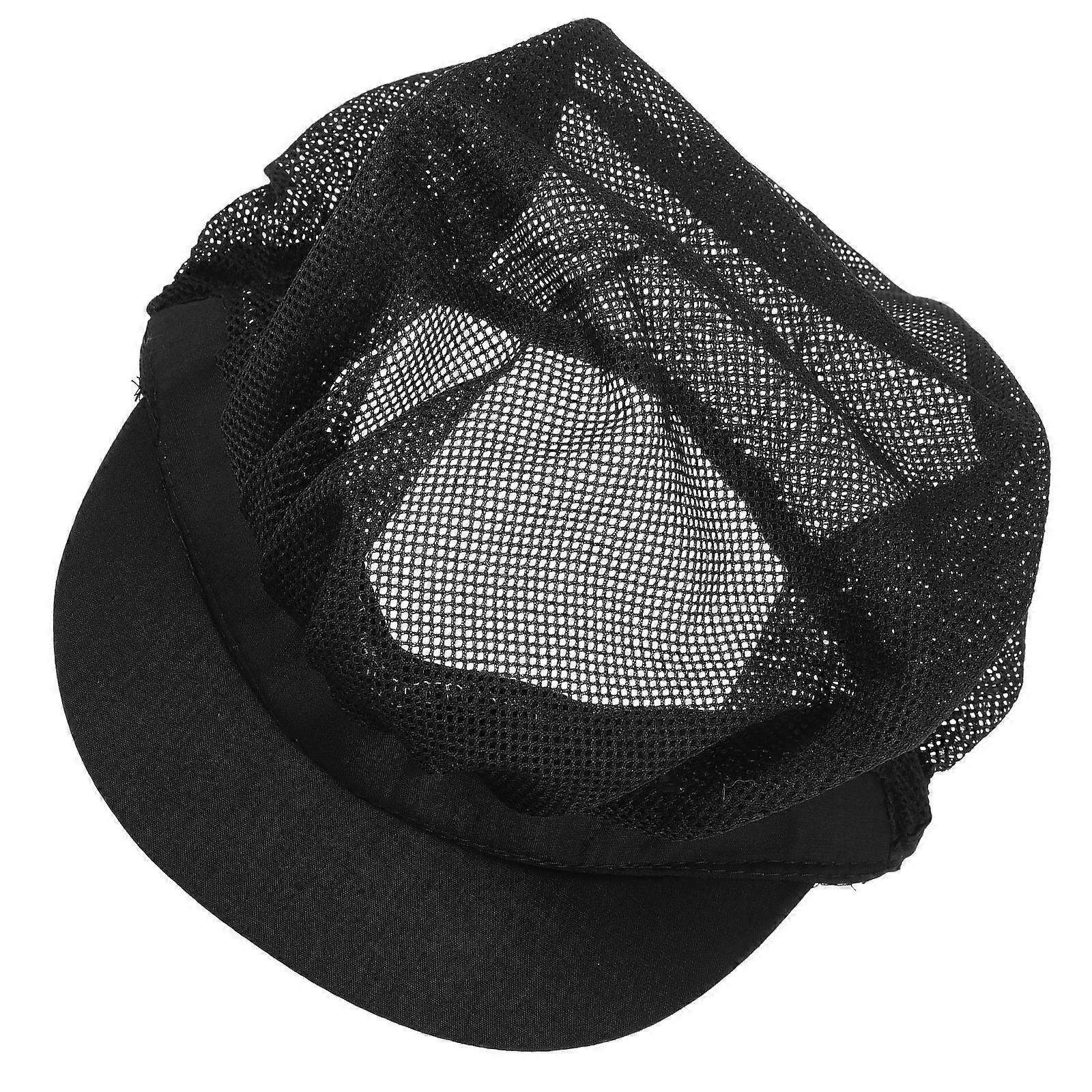 Chef Hat Adjustable Elastic Breathable Mesh Work Cap Beanie for Kitchen Working