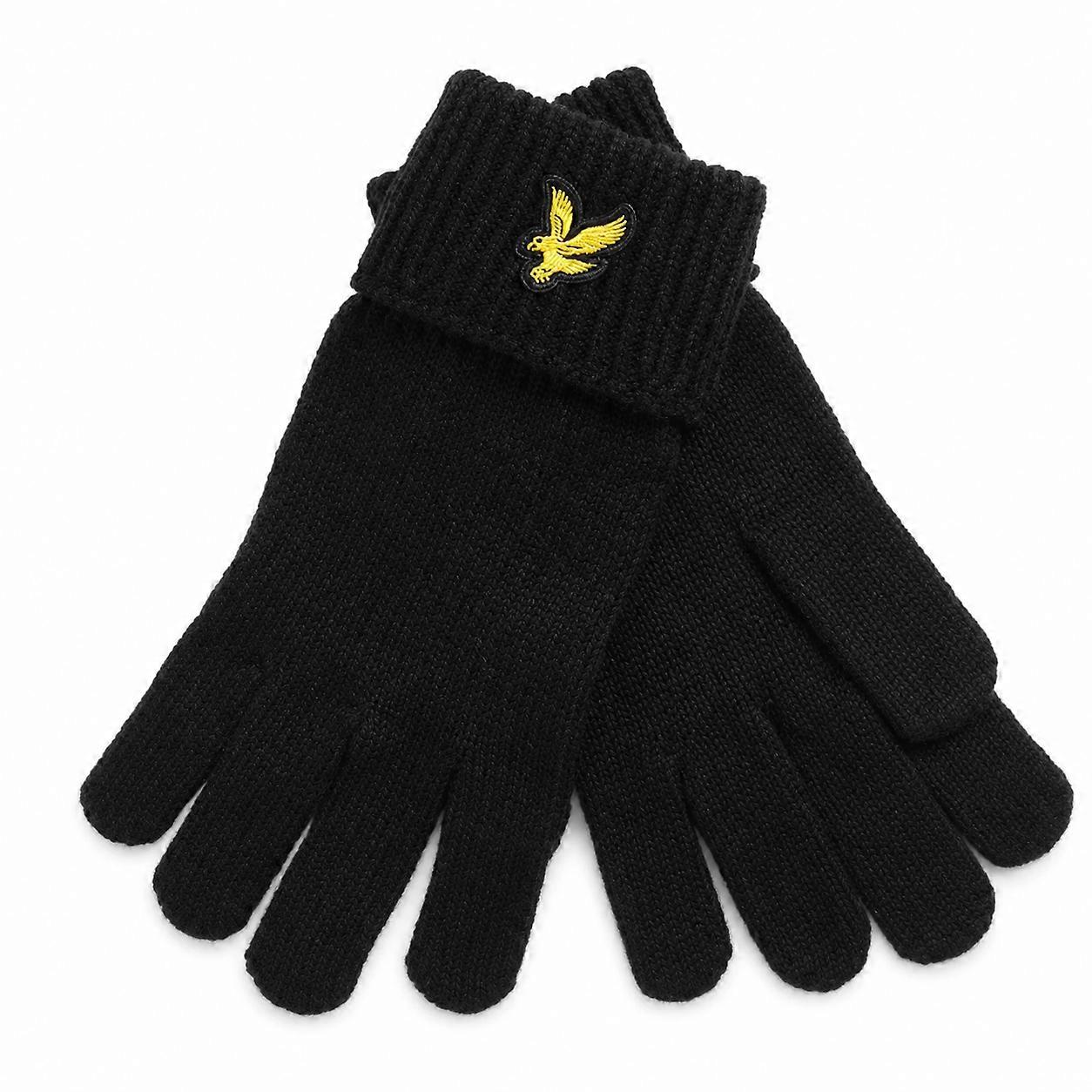 Lyle & Scott Merino Wool Blend Gloves Jet 