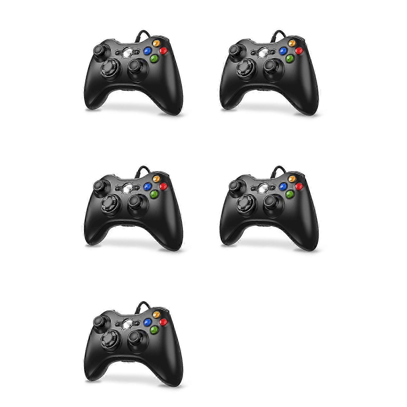 5X USB Wired Game Pad Joypad Gamepad Controller compatible with Game System PC,Black