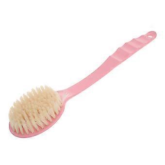 Gebogene Rückenbürste mit langem Griff und weichen Borsten für sanftes Peeling und Massage